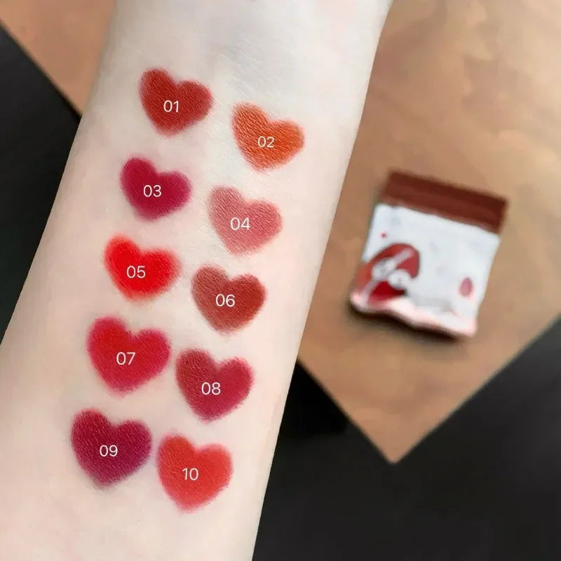 10-Pc Mini Cocoa Capsule Lipstick Set – Matte Velvet Long-Lasting