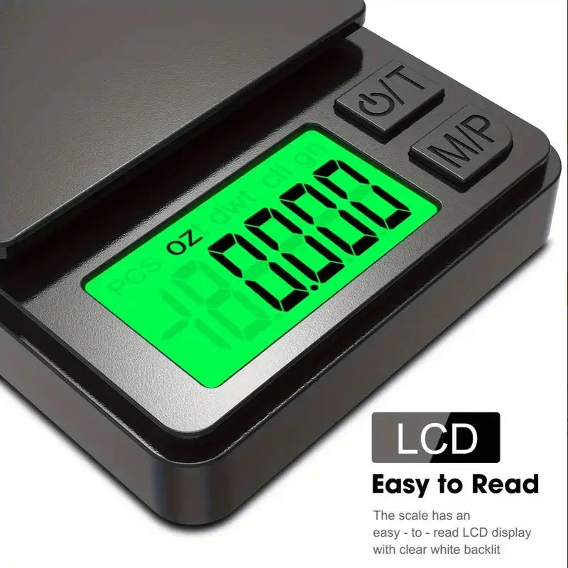 Mini Pocket Scale 1000g 0.01g LCD Digital Scale for Food Jewelry Ounces Grains with Backlit Display Peaceful Pleasures Health and Wellness