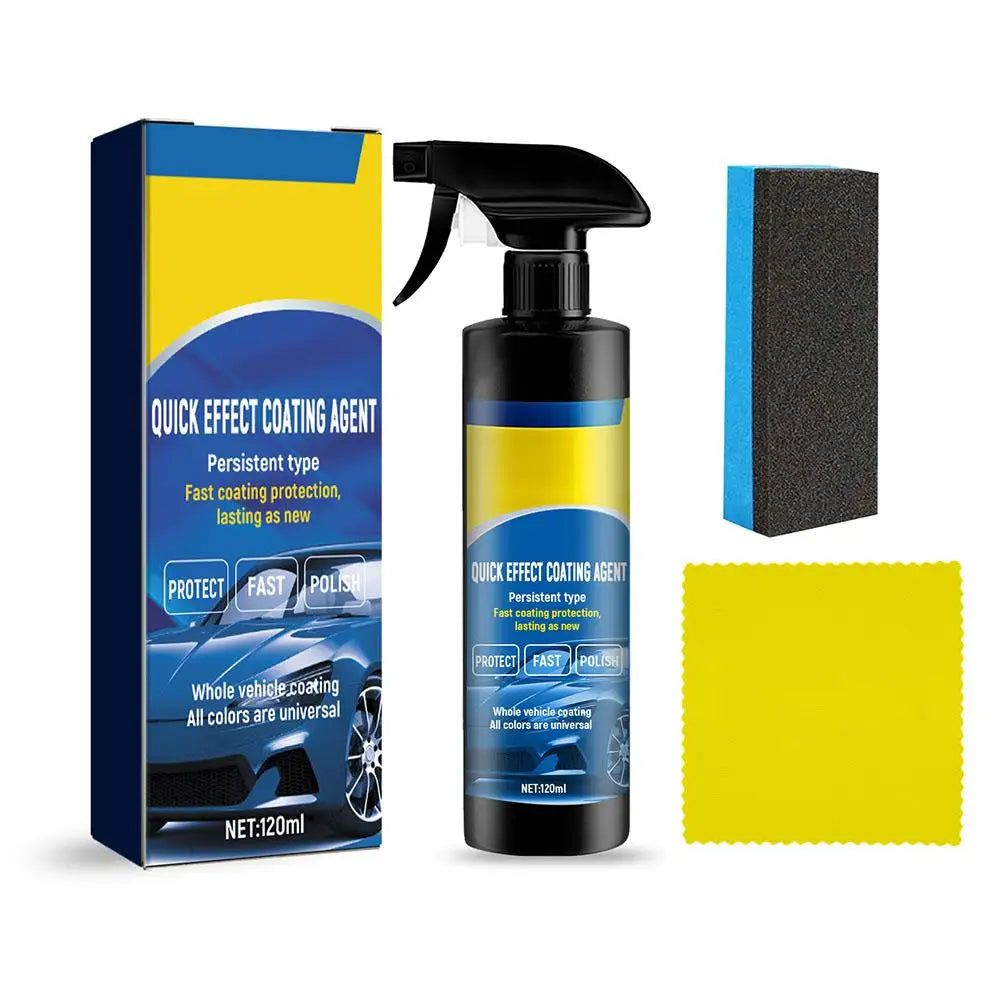 120ml Powerful Dirt Removal and Dust Removel Car Coating Spray High Protection Car Coating Agent Spray Quickly Coat Car Wax Peaceful Pleasures Health and Wellness 1 set