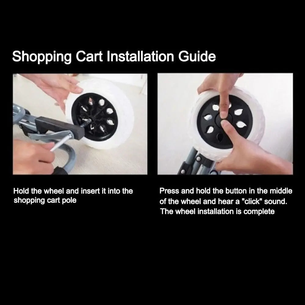 2Pcs Durable EVA Shopping Cart Wheels Flexible 6.3Inch Tire Wheel Anti Slip Replacement Travelling Trolley Caster Peaceful Pleasures Health and Wellness