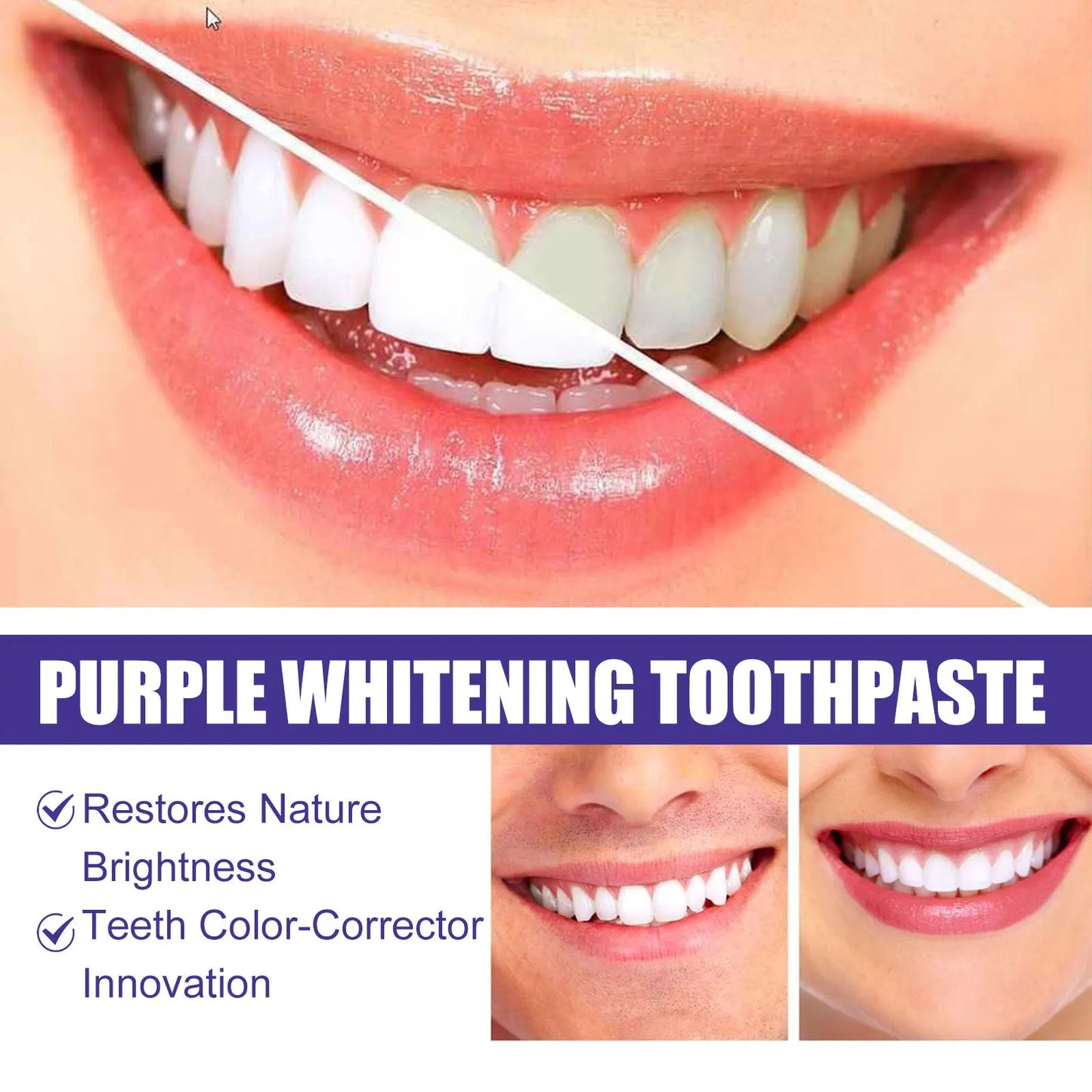V34 Purple Toothpaste – Whitening, Tartar & Fresh Breath