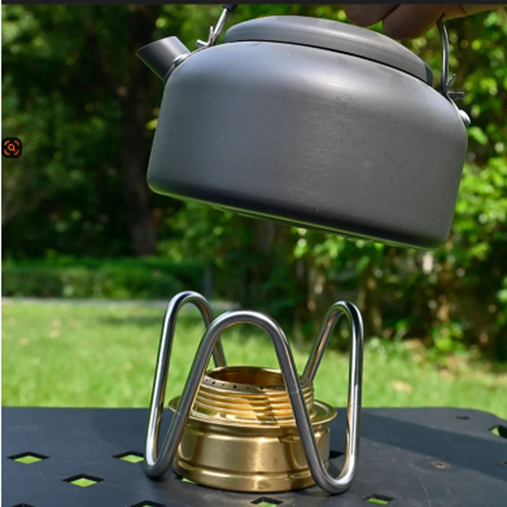 Outdoor Alcohol Stove detachable bracket camping Stove Stainless Steel High Temperature Resistant Hiking Backpacking Cookware ﻿ Peaceful Pleasures Health and Wellness