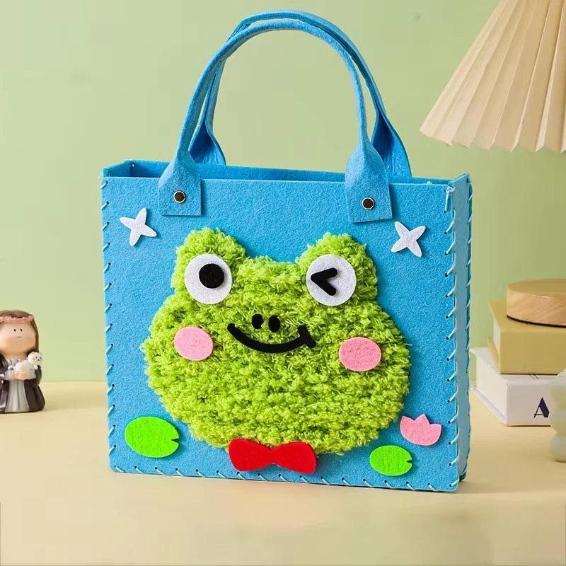 DIY Sewing Felt Bag Kids Education Toy Cute Cartoon Animal Hand Safe