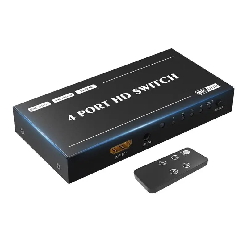 8K HDMI 2.1 Switch 4-In 1-Out | 48Gbps 60Hz PS5 Gaming Peaceful Pleasures Health and Wellness NONE