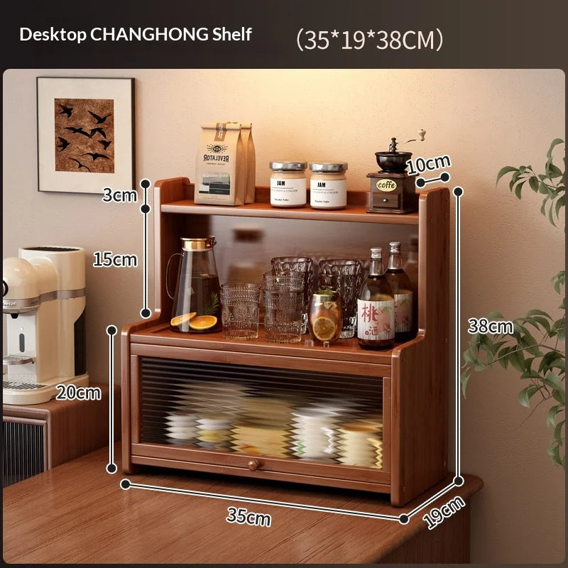 Space Saving Multifunctional Countertop Spice Rack Dustproof Kitchen Organizer Shelf For Home Bathroom Cabinet Storage Peaceful Pleasures Health and Wellness 3 Layer 35cm B Short