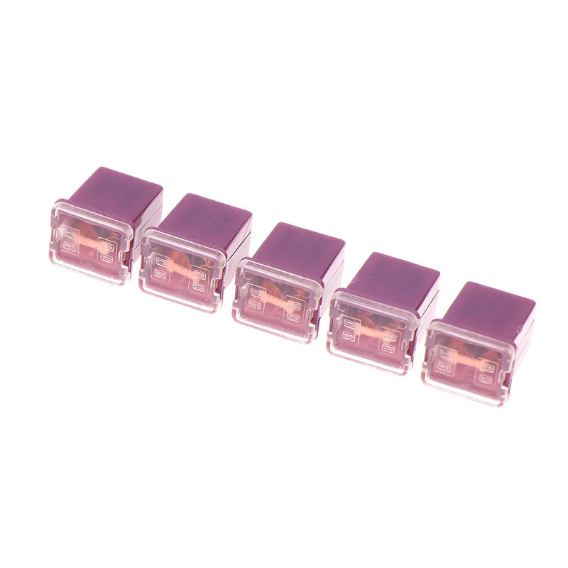5pcs Mini Square Fuse Set 20A 30A 40A 50A 60A 70A 80A 90A Set Automotive Car Fuse With Plastic Box Assortment Auto Fuse Peaceful Pleasures Health and Wellness 90A