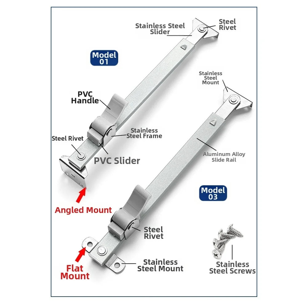 Stainless Steel Telescopic Wind Support Window Limiter Angle