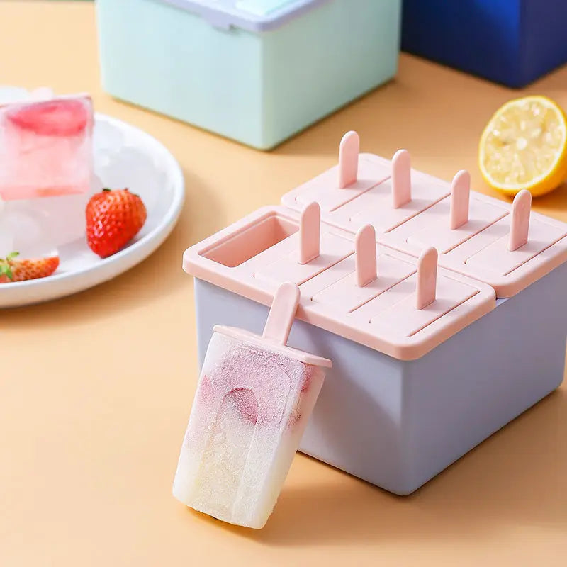 8-Cavity DIY Popsicle Mold | Reusable Easy Release Ice Pop Maker