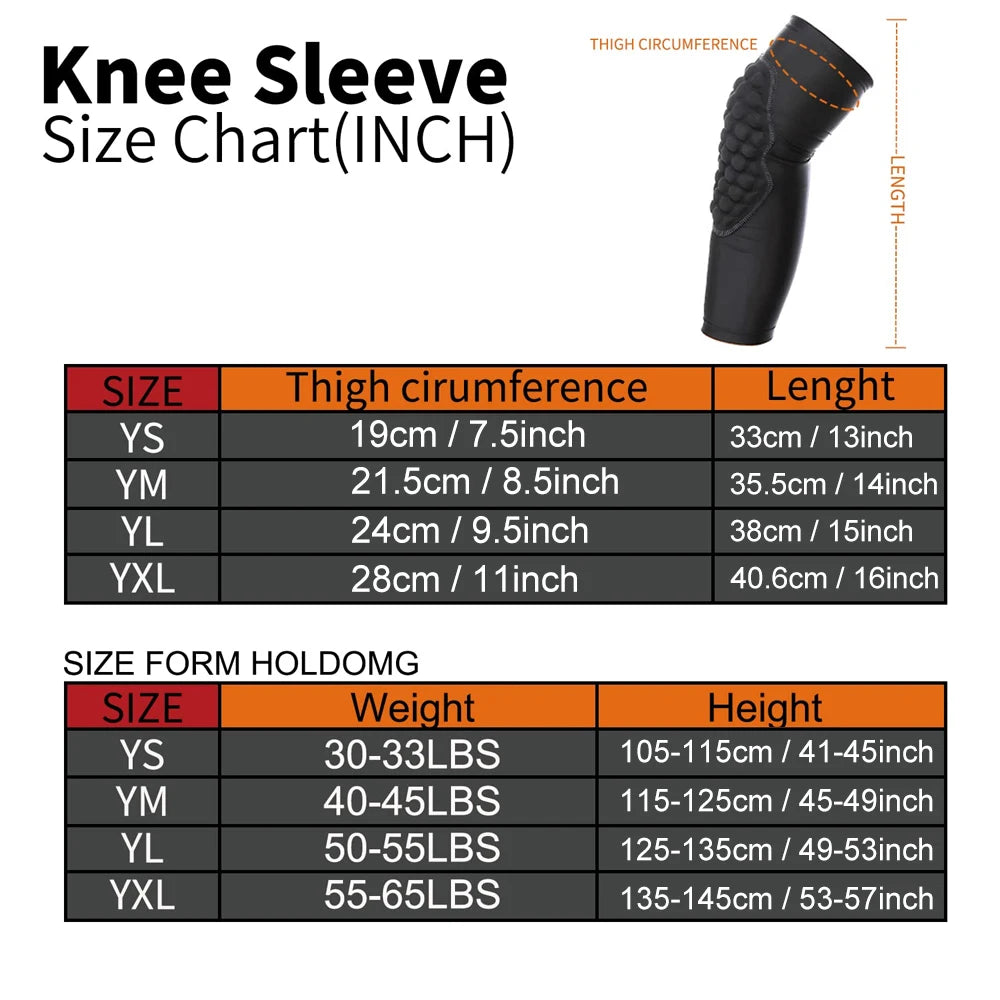 1Pcs Sports Kneepad Honeycomb Kids Child Knee Pads Basketball Gym Knee Protector Braces Support Football Compression Leg Sleeves Peaceful Pleasures Health and Wellness