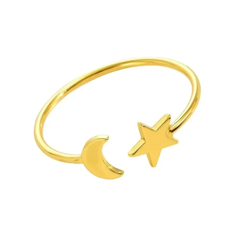 Gold Moon Star Napkin Rings | Ramadan Eid Table Decor 1–24 PCS