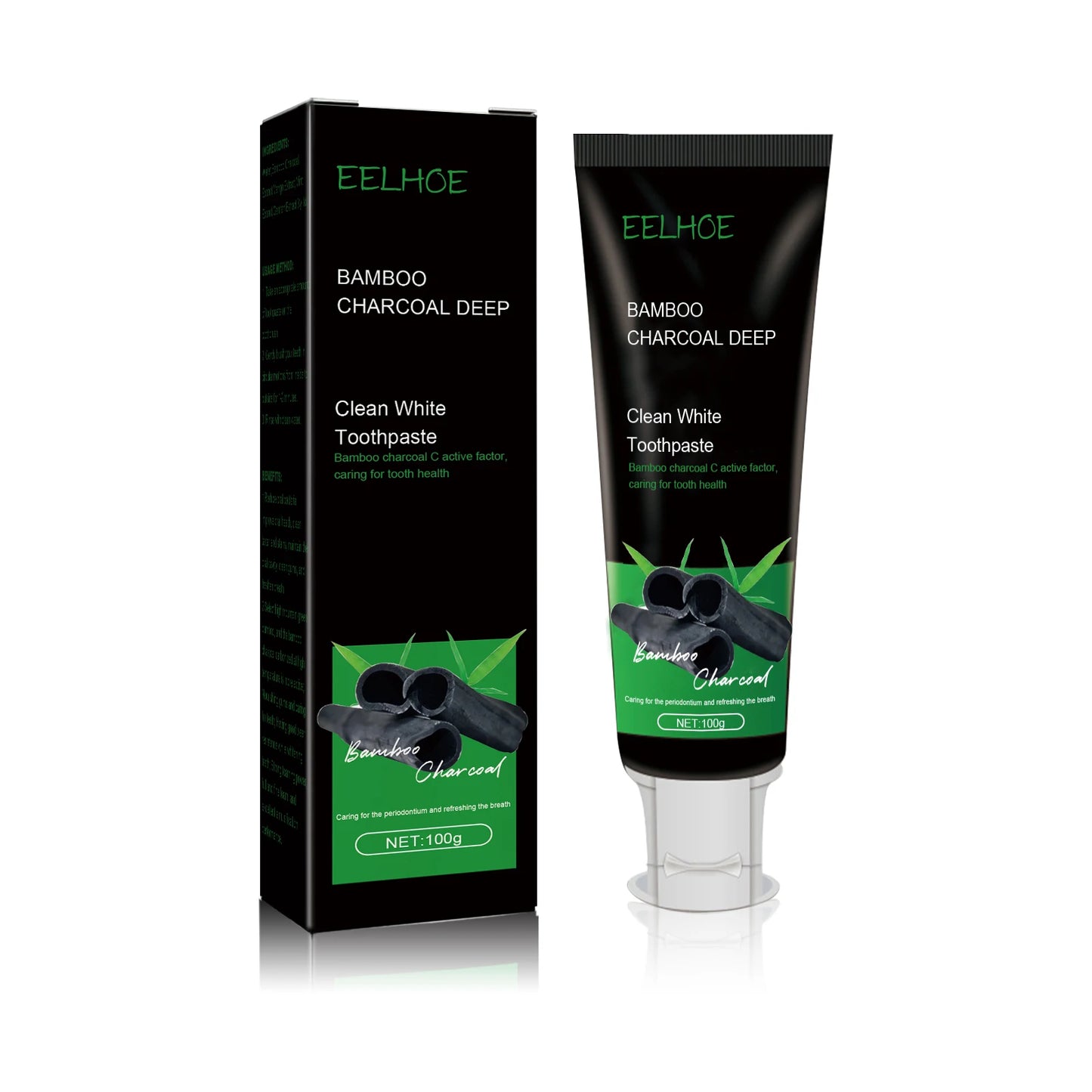 Clean White Toothpaste Effectively Remove Dental Plaque Eliminate Oral Odors Caring for Dental Health Bamboo Charcoal Toothpaste Peaceful Pleasures Health and Wellness 100g Boxed