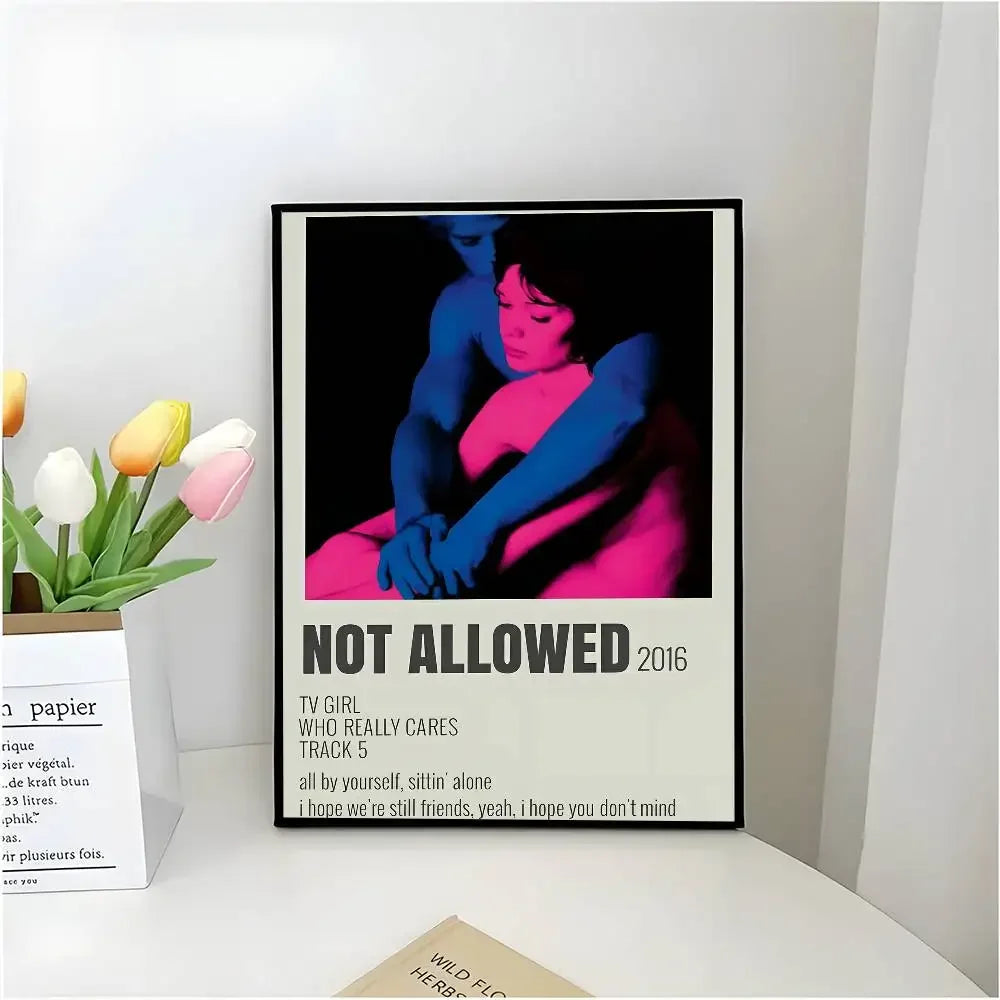 Who Really Cares-T-TV Girl Album Aesthetic Canvas Painting Posters and Prints Wall Picture For Living Room Decoration Peaceful Pleasures Health and Wellness