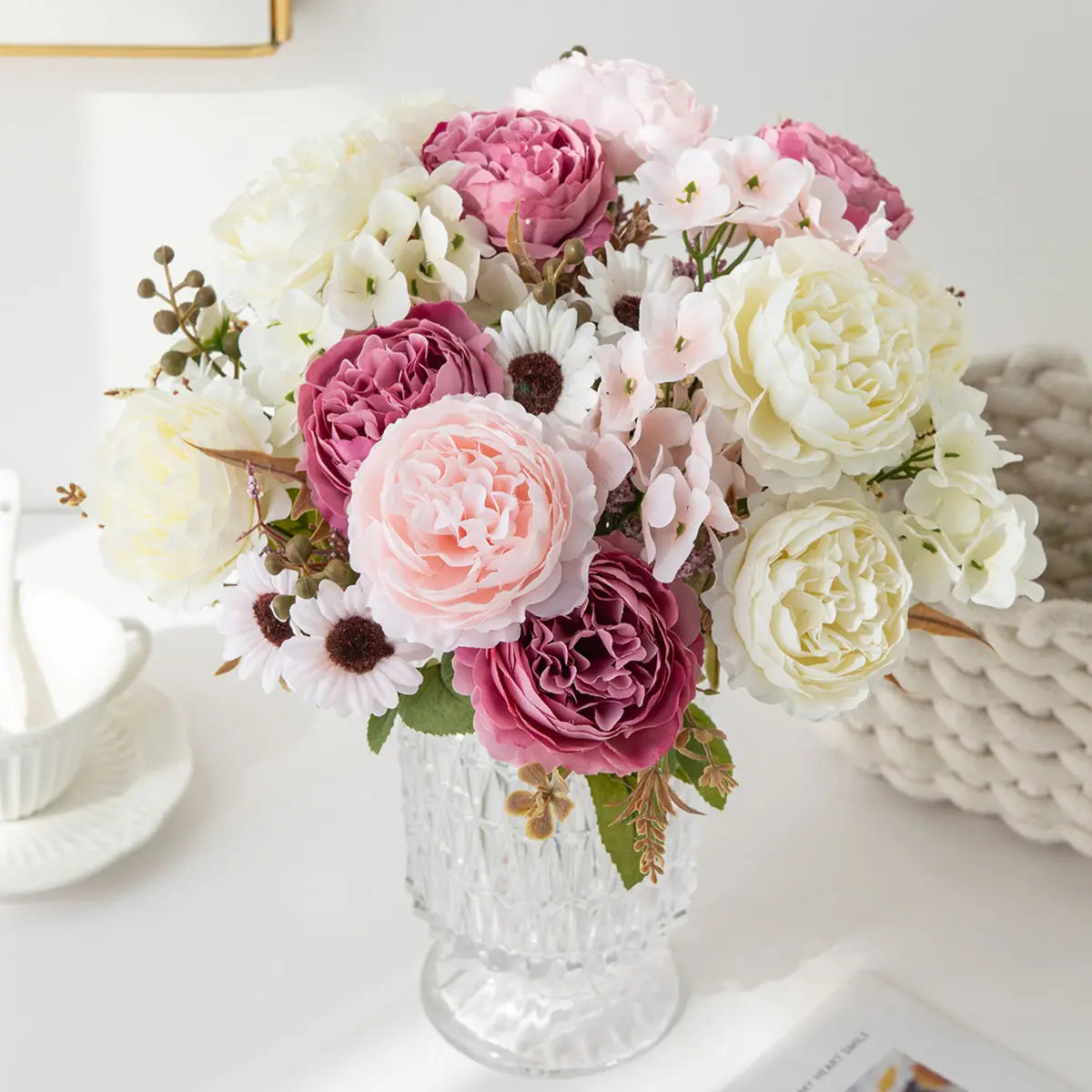 Artificial Silk Persian Peony Bouquet | Wedding & Home Decor