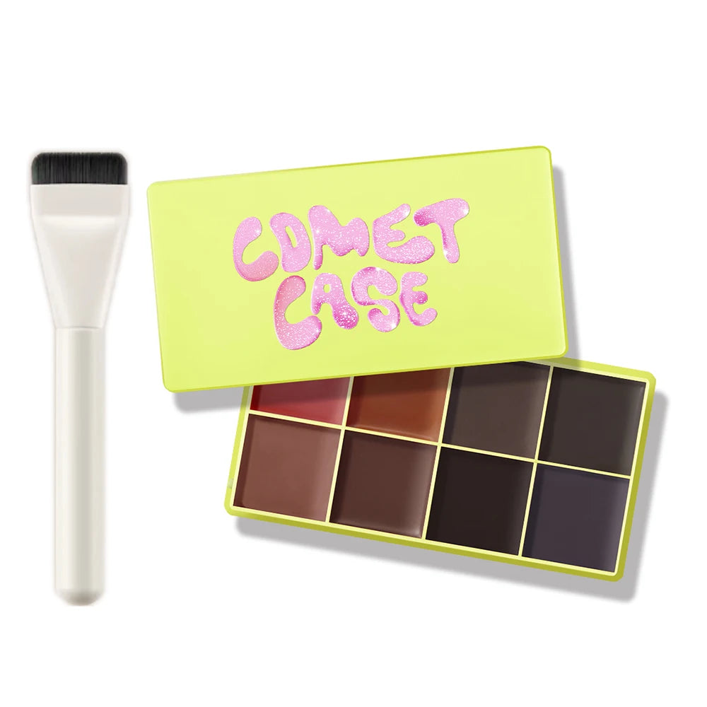 Curve Case Cream Eyebrow Cream Blush Highlighter Palette Matte Shimmer Finishes Shadow Tones Long-Lasting Cosmetics Peaceful Pleasures Health and Wellness 2Eyebrow and brush