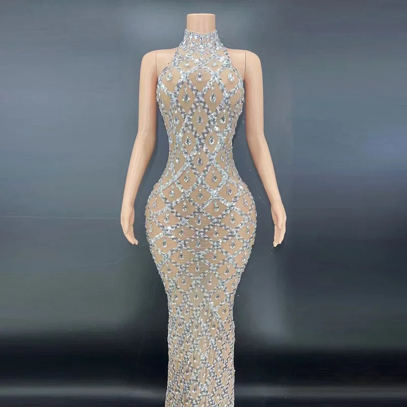 Shiny Rhinestone Women Evening Diamond Dress maternity dresses photoshoot baby shower vestidos para embarazadas فساتين حوامل Peaceful Pleasures Health and Wellness