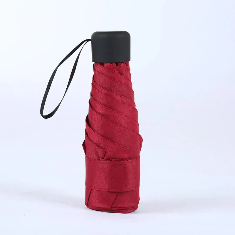 Mini Ultralight Pocket Umbrella – UV & Windproof, 5-Fold