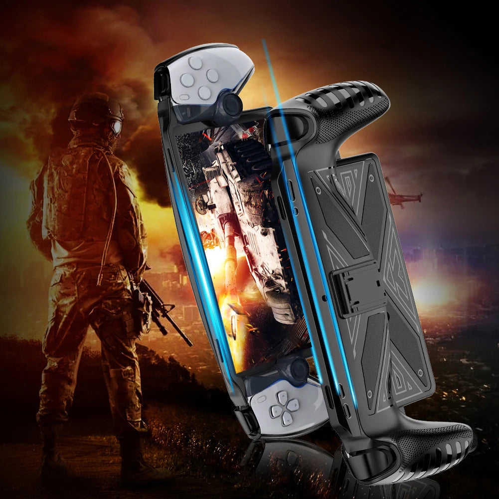 TPU Protective Case for PS Portal With bracket Game Console Case Anti-Scratch Cover Grip Case for PS 5 Accessories Peaceful Pleasures Health and Wellness