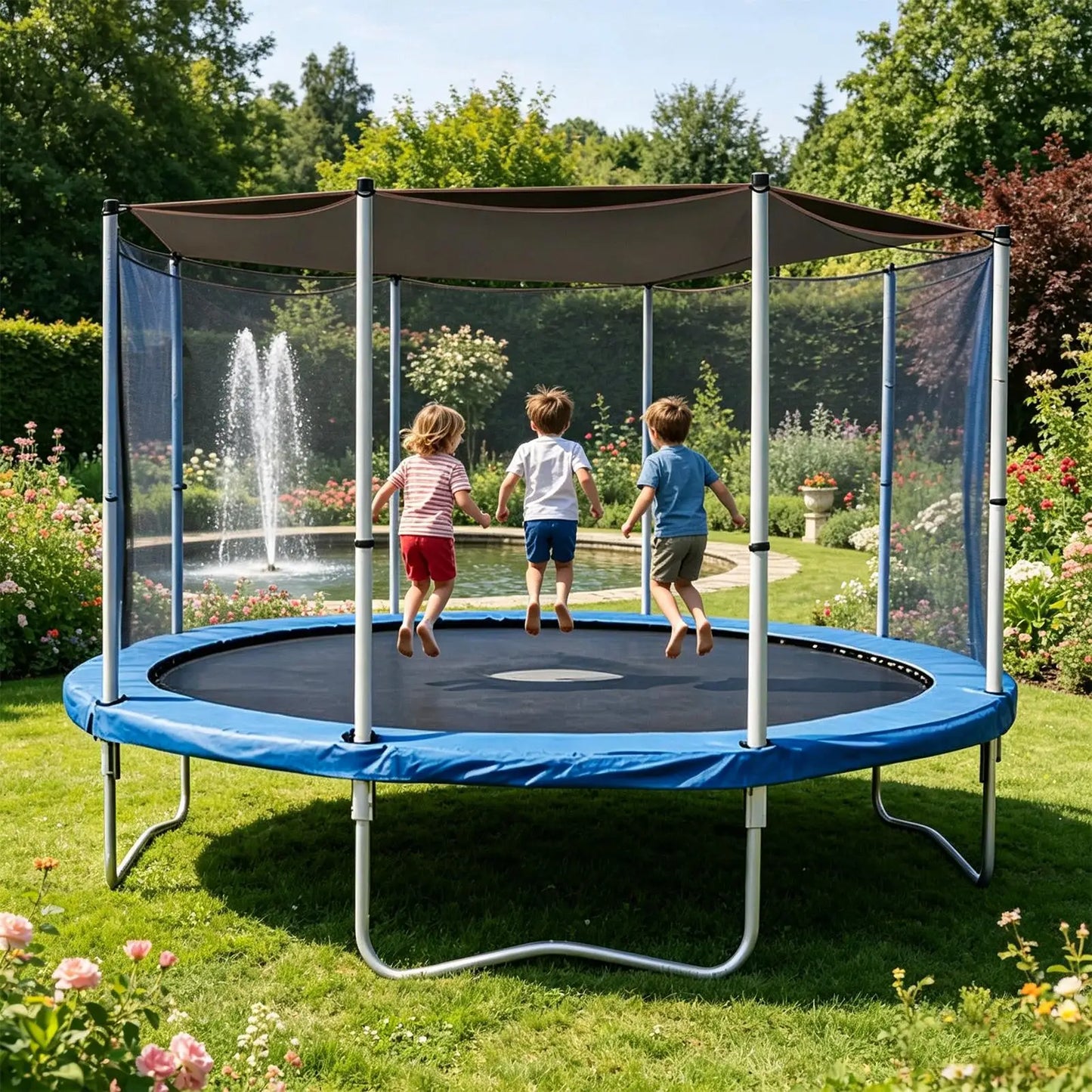 Trampoline Shade Cover Octagonal Heavy Duty Multi-functional Sun Protection, Patio Pool Camping Garden Lawn Park Deck Outdoor Peaceful Pleasures Health and Wellness