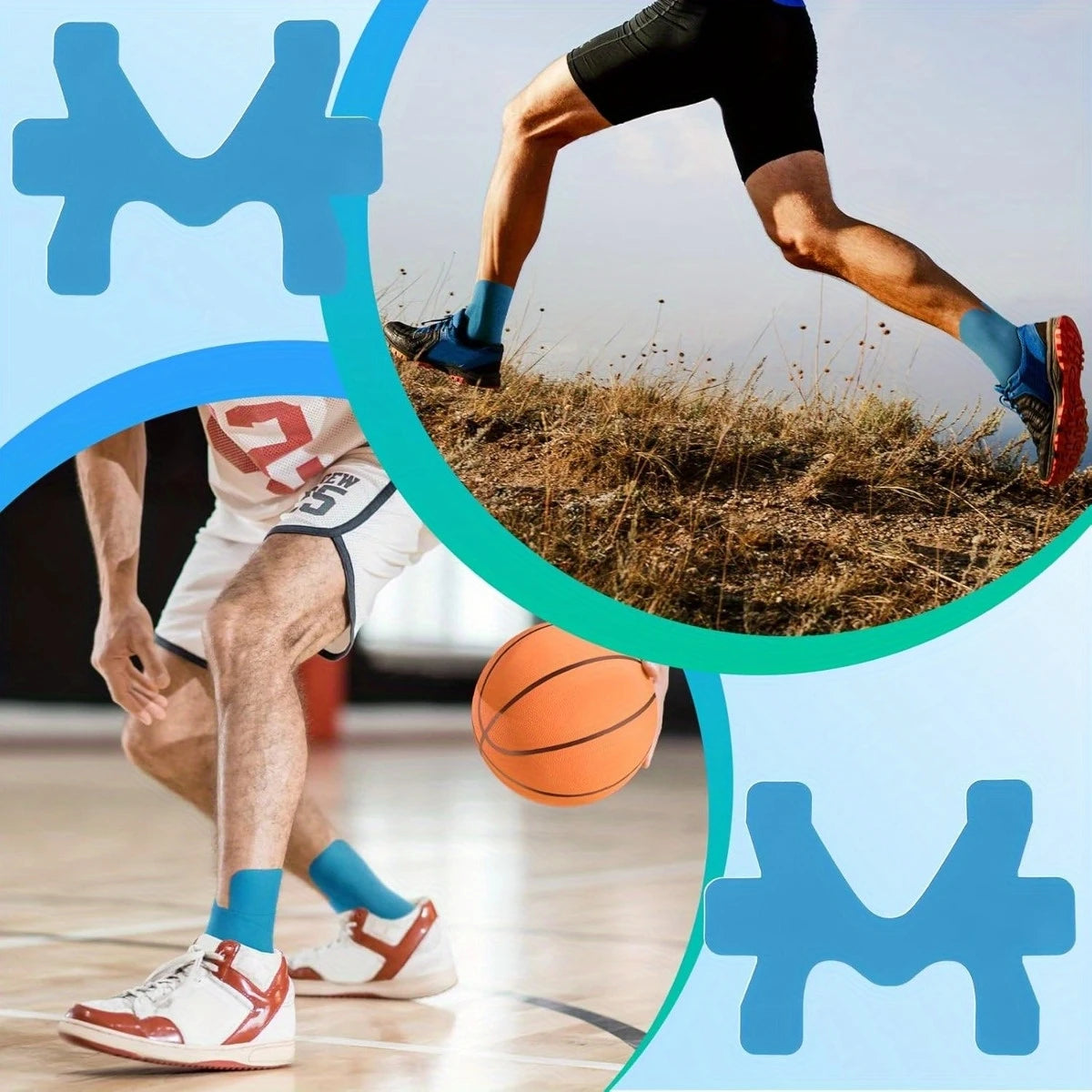 1pc/10pcs Breathable Elastic Kinesiology Tape for Ankle for Sports, Ankle Sprain & Muscle Strain Relief Protective Athletic Wrap Peaceful Pleasures Health and Wellness