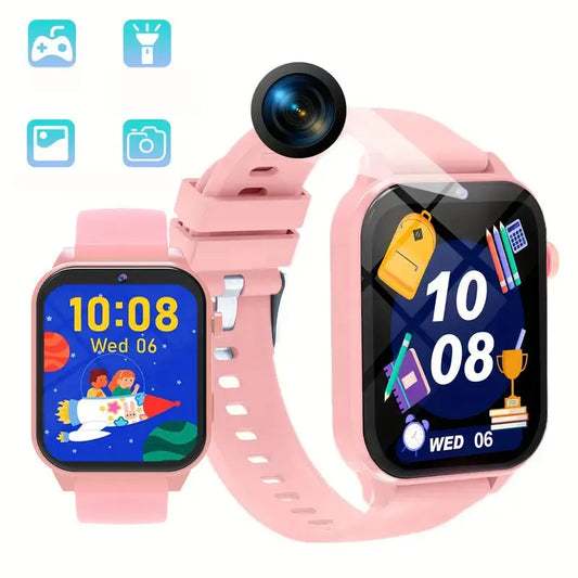 Kids Smart Watch 1.83" Screen, Camera, 18 Games | LOMAXFR Kids Smartwatch Peaceful Pleasures Health and Wellness T6-Pink