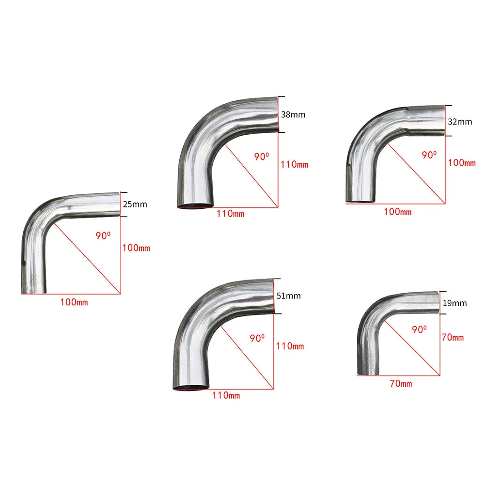 Stainless Steel Elbow 90 Degree Mandrel Bend Tube Polished Pipe 19 25