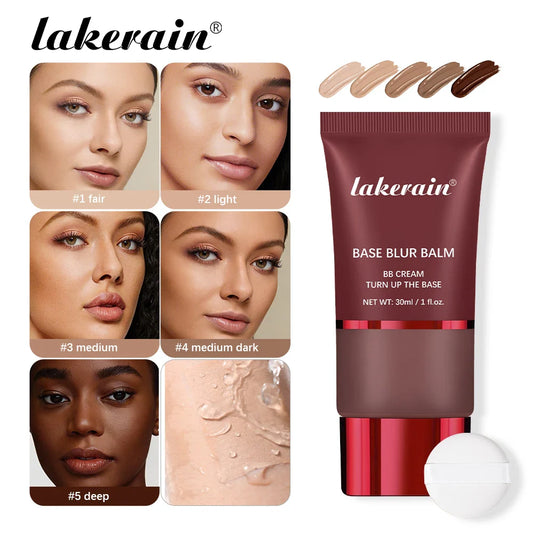 Matte Liquid Foundation & Puff Set – Waterproof Full Coverage Liquid Foundation Set Oasis Select