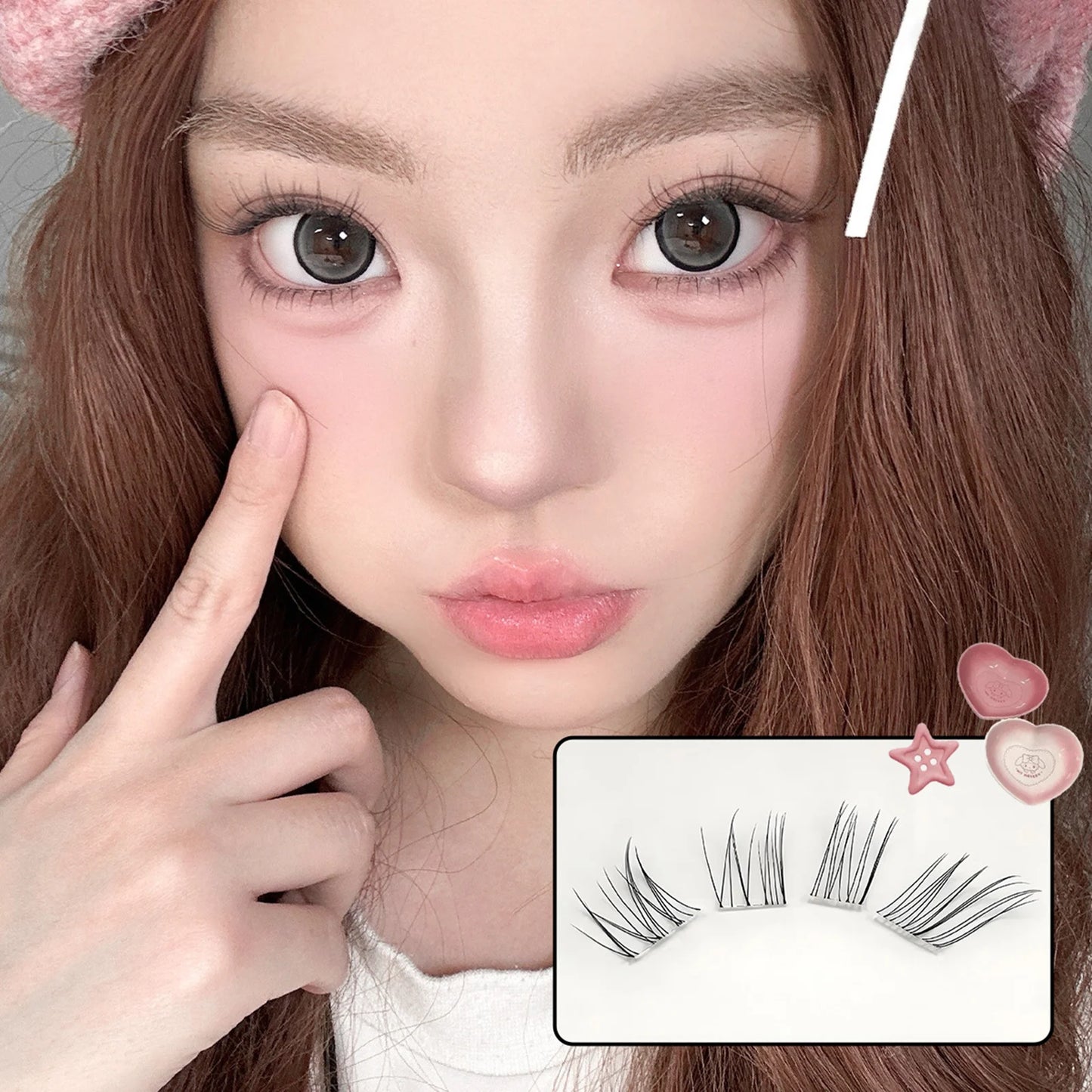 10 Rows Individual Lashes Clusters Segmented Natural Lash Extension Fox-style Flying False Eyelashes Makeup Tool Peaceful Pleasures Health and Wellness