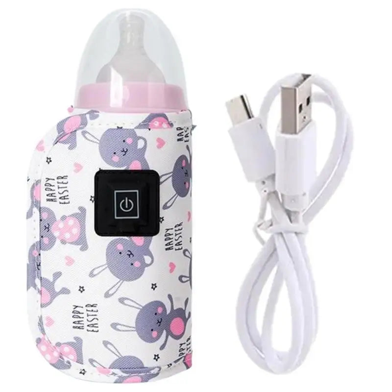 USB Baby Bottle Warmer Bag | 3-Gear Heating Sleeve for Milk