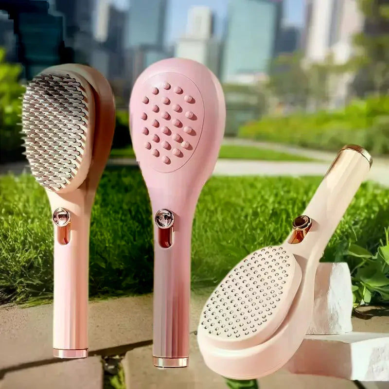 Portable Telescopic Comb With Scalp Massage Self-Cleaning - Women's Salon Styling Tool Compact Magic Comb Peaceful Pleasures Health and Wellness