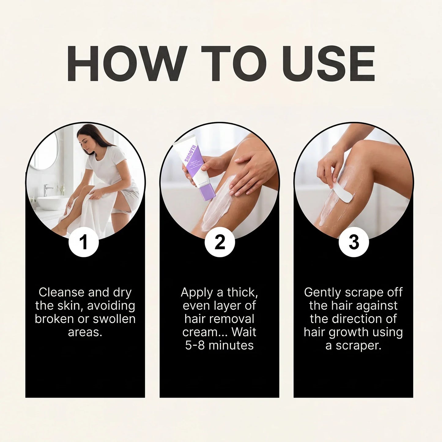 Depilatory Cream Kit – Legs, Underarms & Body Hair Remover