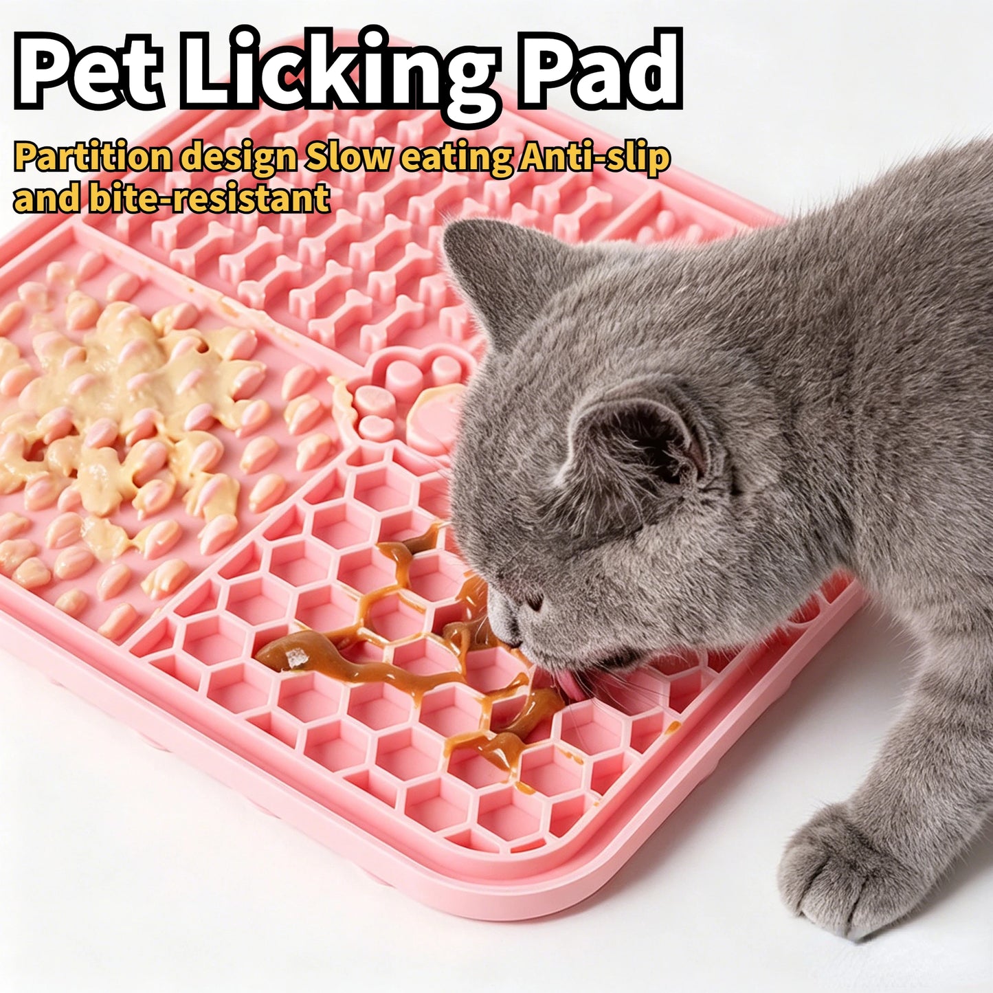 Pet Lick Silicone Mat Slow Feeder Dog Food Plate Bathing Distraction Sucker Training Feeder for Dogs Kitchen Supplies Peaceful Pleasures Health and Wellness