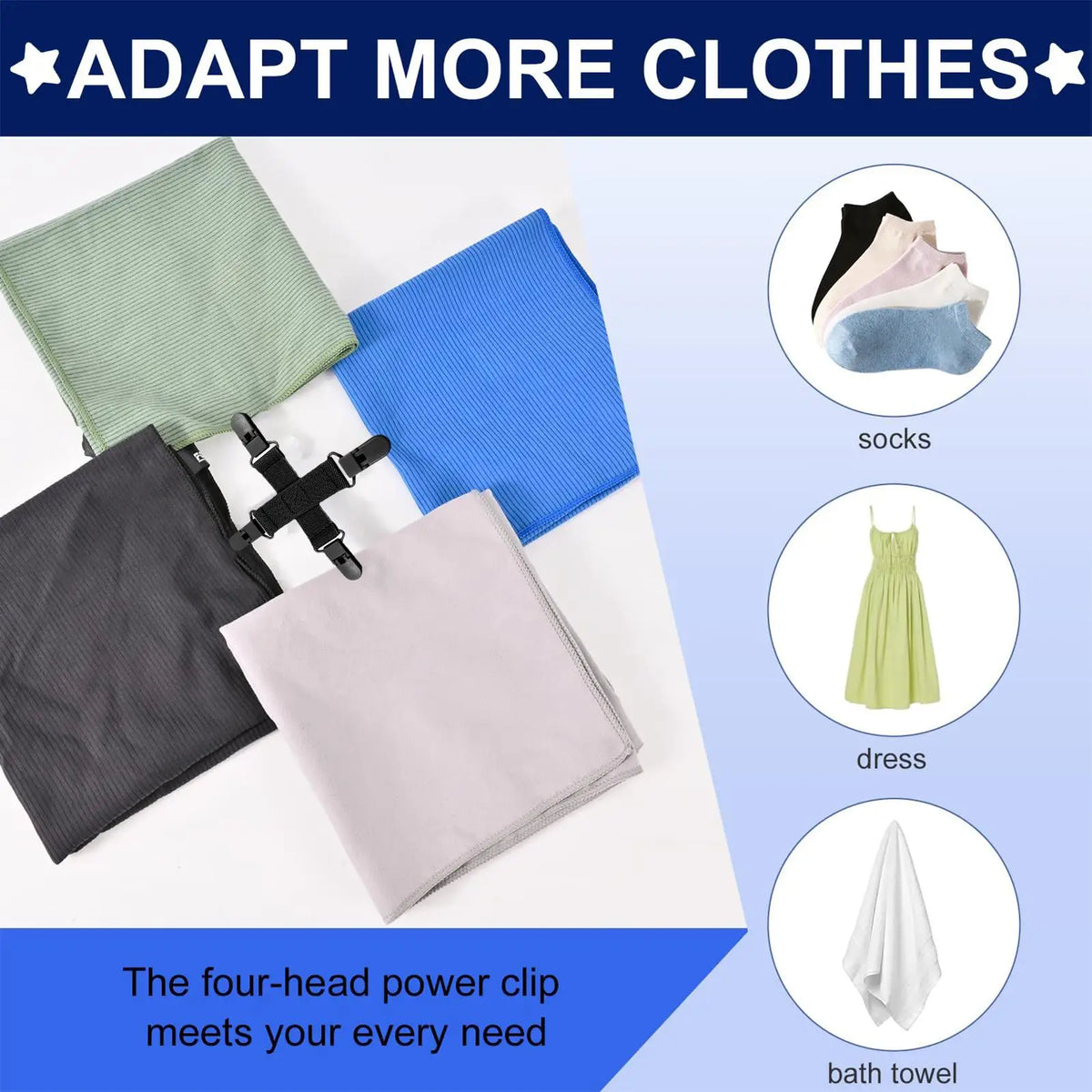 Bed sheet detangler with four clip Household Laundry Blankets Detangling Clips Household Washing Machine Sheet Cleaning Supplies Peaceful Pleasures Health and Wellness