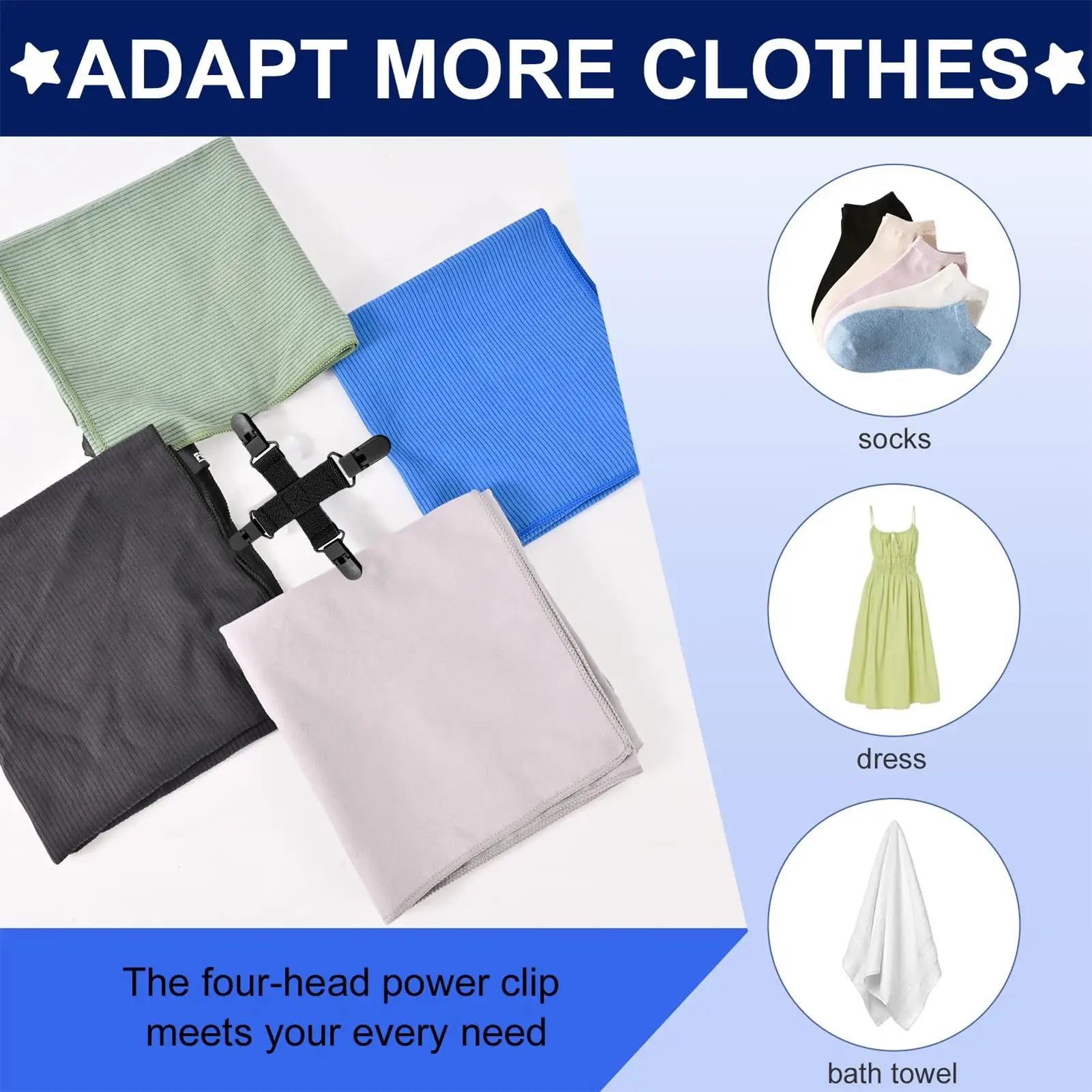 Bed sheet detangler with four clip Household Laundry Blankets Detangling Clips Household Washing Machine Sheet Cleaning Supplies Peaceful Pleasures Health and Wellness