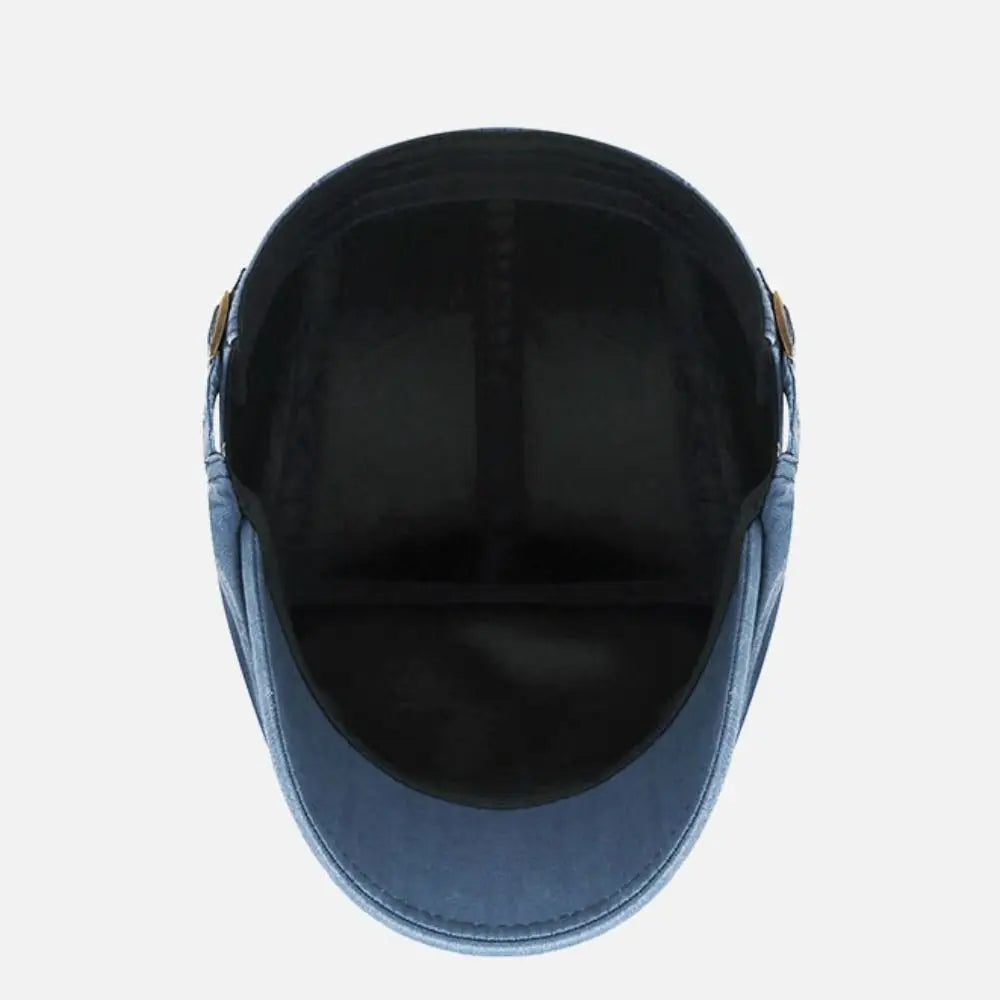 Retro Washed Cotton Beret Newsboy Hat – Adjustable Unisex Cap
