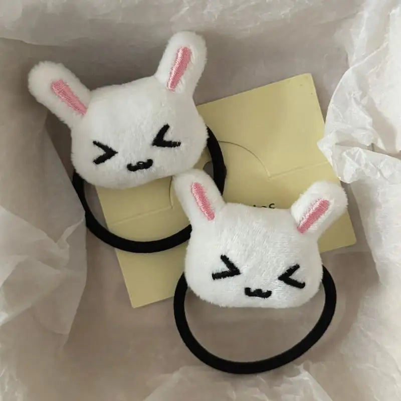 Plush Bunny Rabbit Hair Tie – Cute Hairband & Ponytail Holder