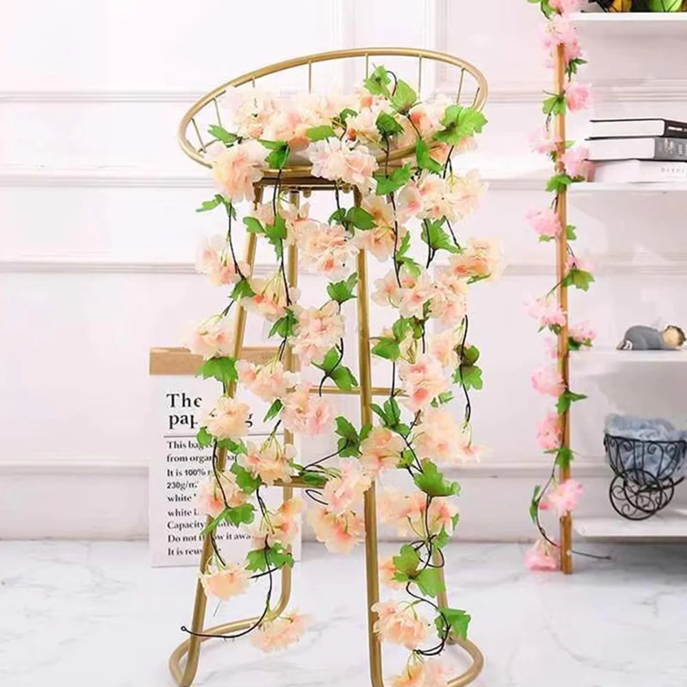 220cm Artificial Cherry Blossom Vine – Wedding & Home Decor
