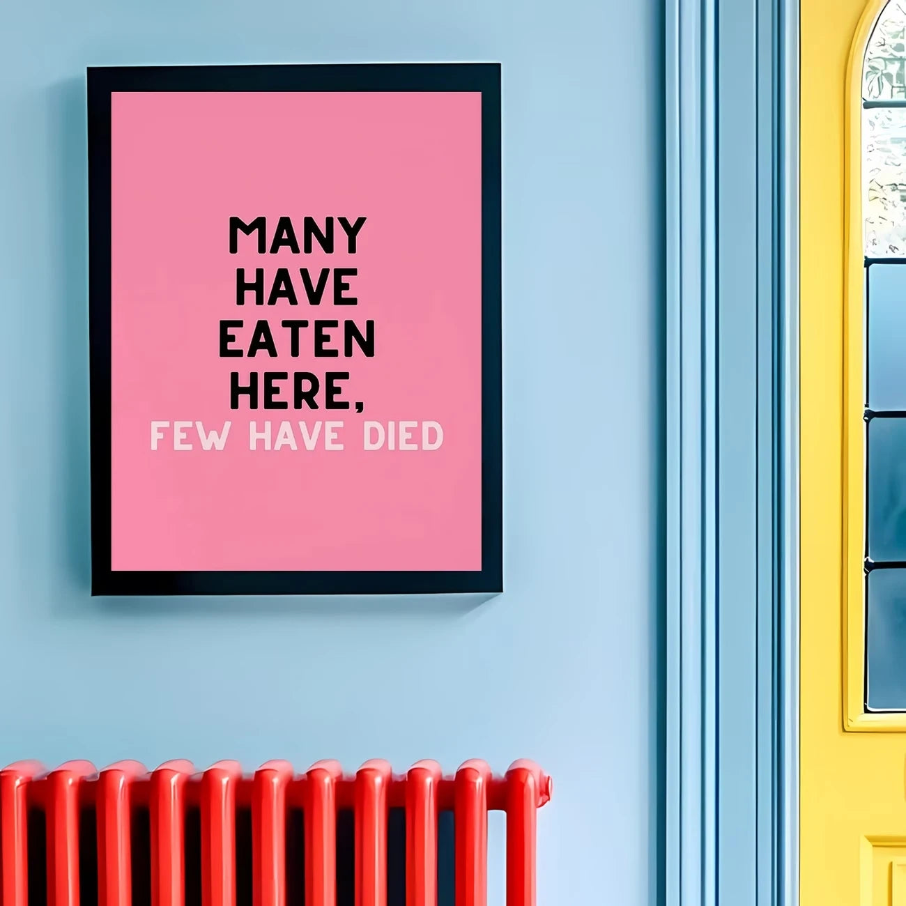 Funny Kitchen Canvas Wall Art | "Many Have Eaten Here" Print