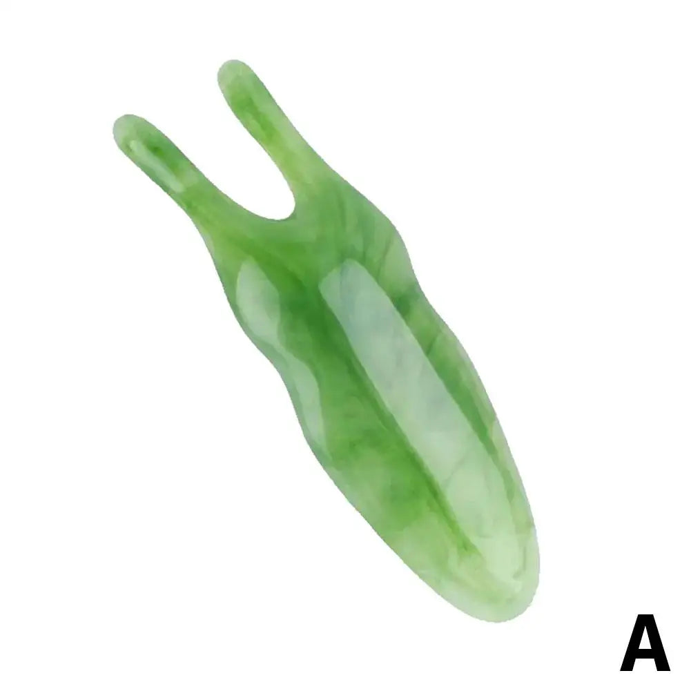 Eelhoe Y-Shape Resin Gua Sha Face Lifting Massager – Facial Scraping Tool for Nose, Face & Body Massage Peaceful Pleasures Health and Wellness green