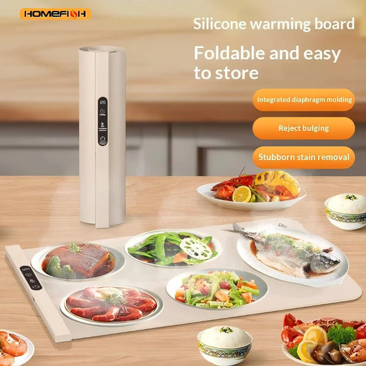 HOMEFISH Portable Food Warming Plate & Table Mat | 220V Food Warming Plate Peaceful Pleasures Health and Wellness