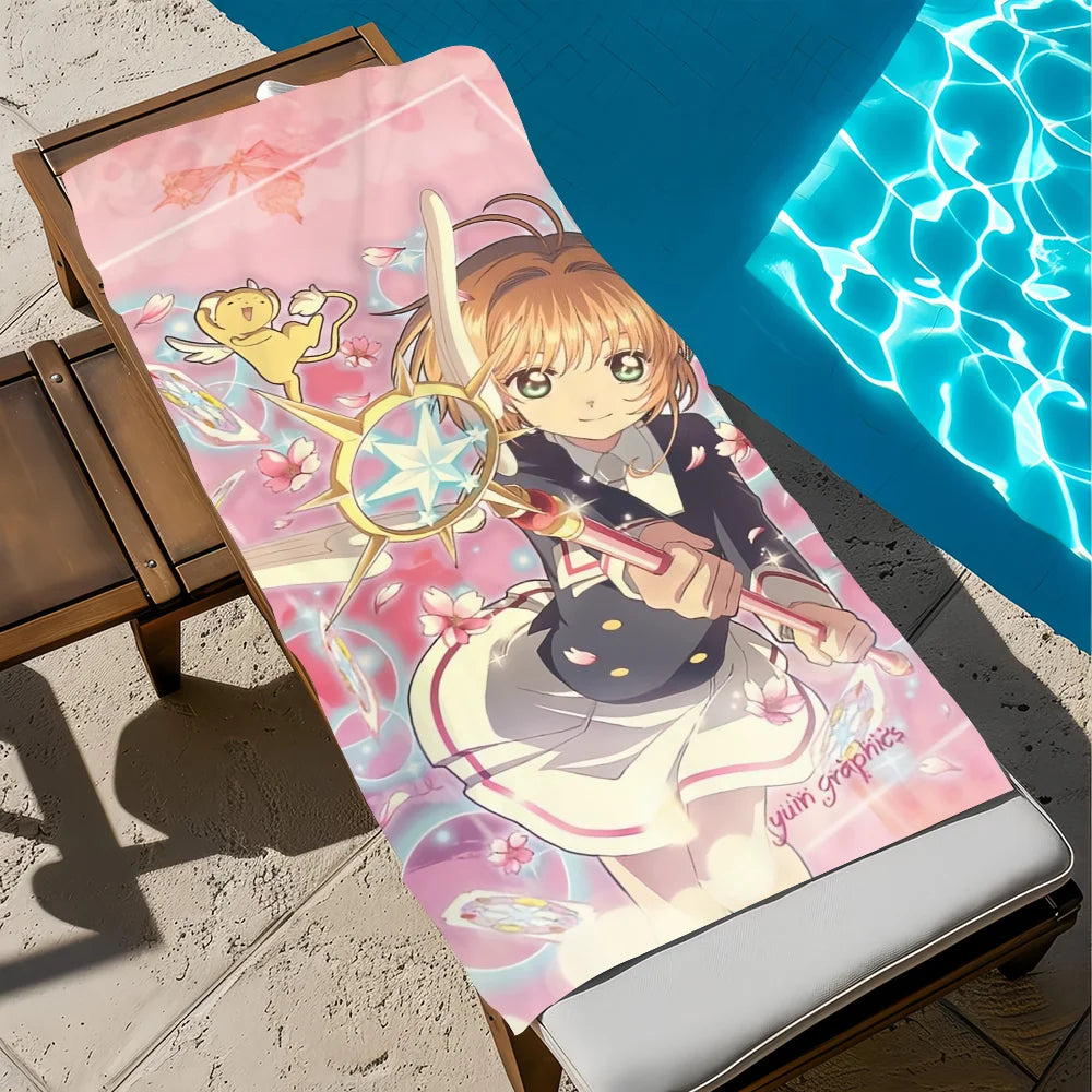 Cardcaptor Sakura Anime Quick-Dry Beach Towel | Soft & Absorbent Anime Beach Towel Peaceful Pleasures Health and Wellness z3 STJ150x180CM