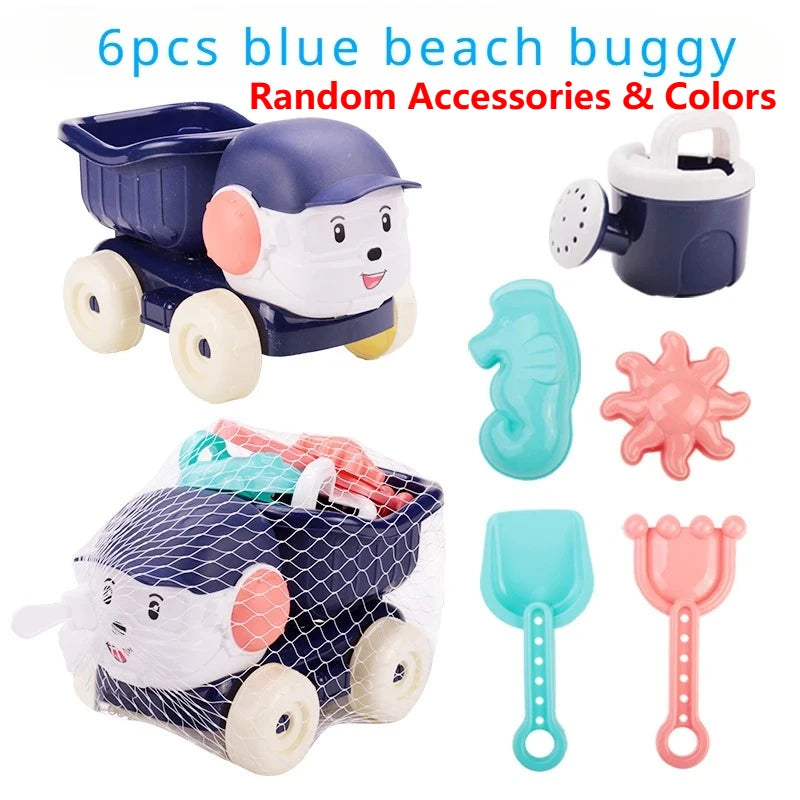 Kids Beach Sand Toy Set – Bucket, Shovel, Rake & Molds