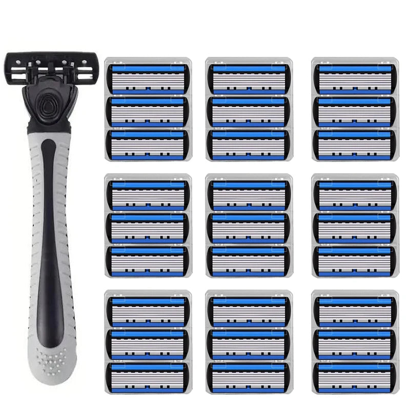 6-Layer Double Edge Safety Razor – Stainless Steel Manual Shaver