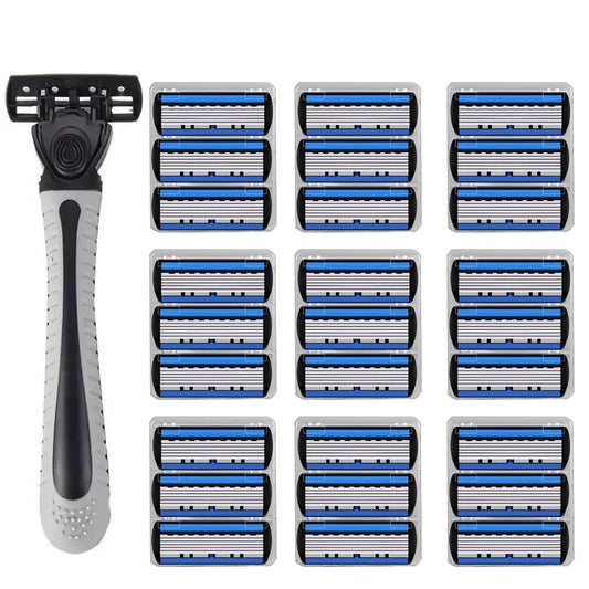 6-Layer Double Edge Safety Razor – Stainless Steel Manual Shaver Safety Razor Peaceful Pleasures Health and Wellness