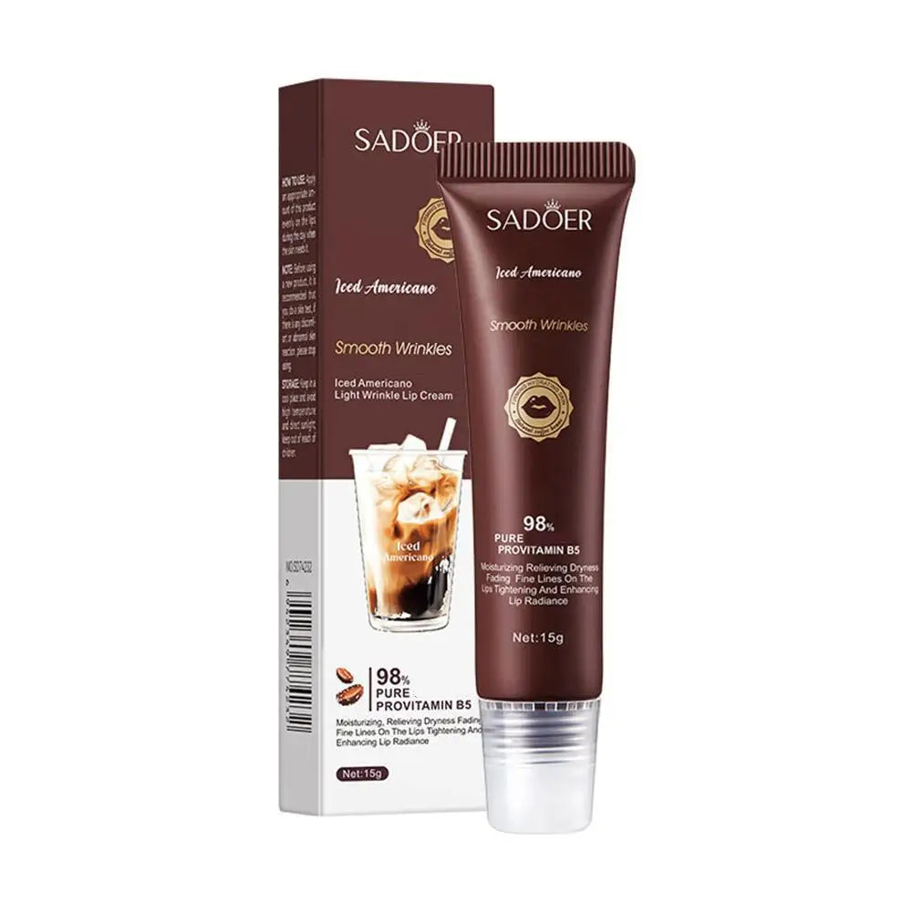 Caffeine Moisturizing Lip Balm Hydrating Nourishing Anti Cracking Reduce Lip Line Plump Lips Cream Peaceful Pleasures Health and Wellness 1PCS A