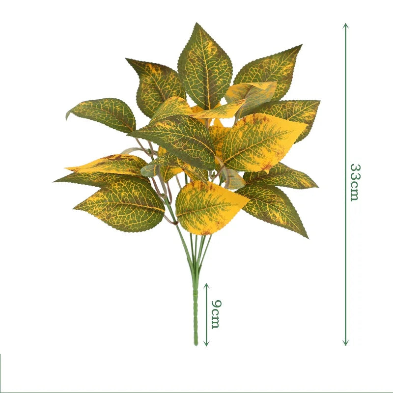 Artificial Silk Leaf Bundle – Fake Plants for Wedding & Home Decor