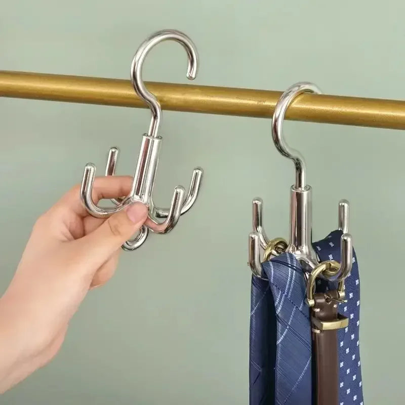 Rotating 4-Claw Coat Hook | Punch-Free Wall Hanger & Organizer Rotating Wall Hook Peaceful Pleasures Health and Wellness