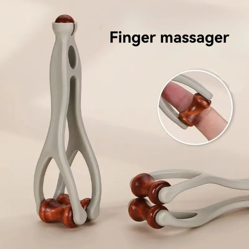 Finger Massager Dual-Row Roller Design Easy Use Relieve Finger Fatigue Promote Blood Circulation Portable Roller Finger Massager Peaceful Pleasures Health and Wellness