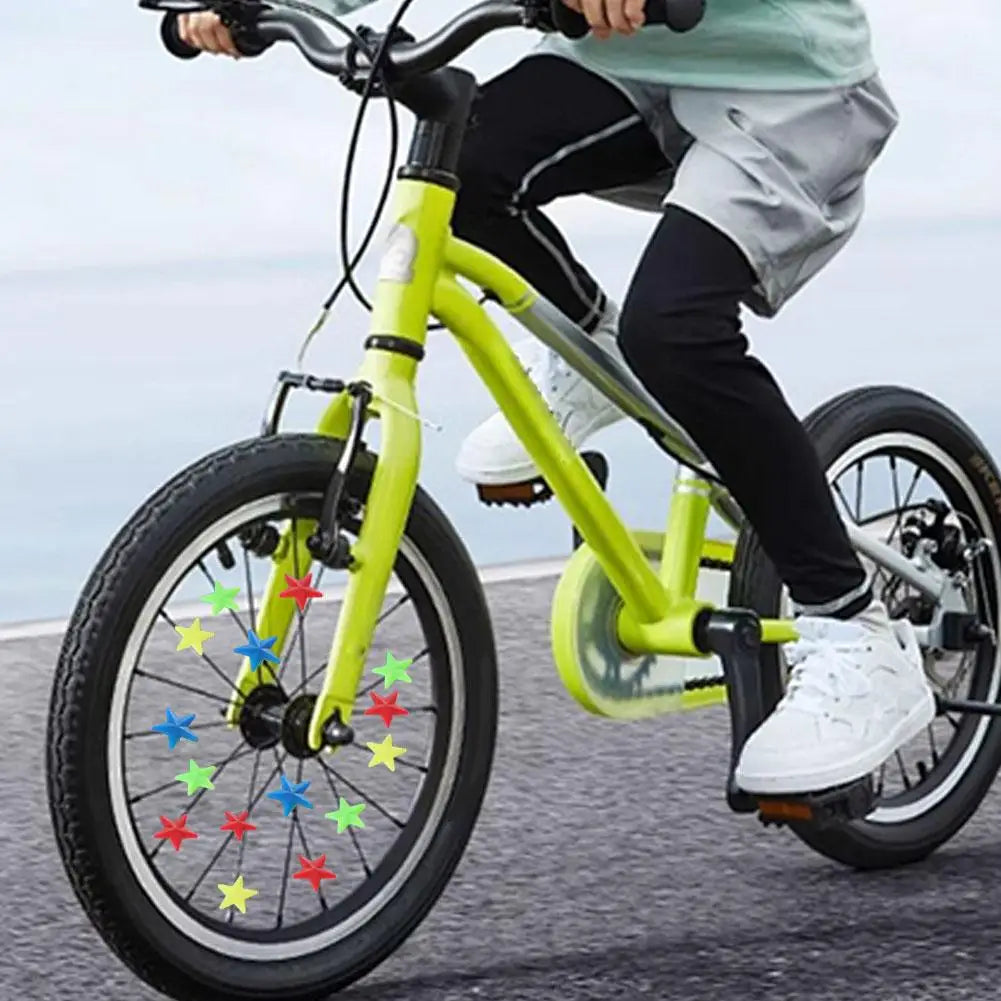 36-Pack Colorful Bike Spoke Beads for Kids – Stars & Hearts