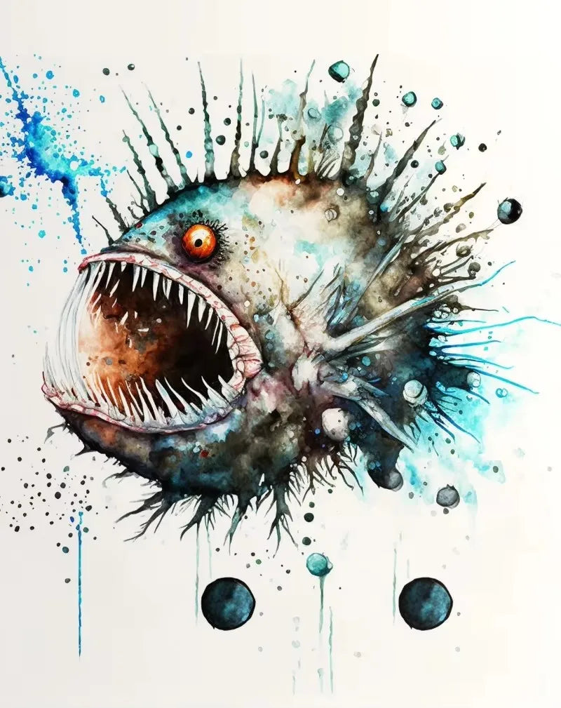 Ocean Sea Animal Watercolor Canvas Print | Kids Room Wall Art