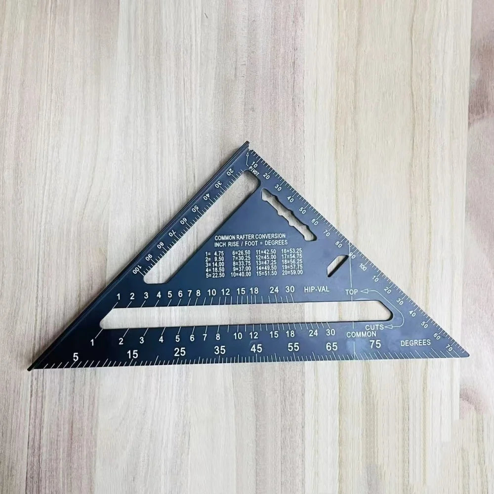 7" Aluminum Speed Square Triangle Ruler | Metric & Imperial